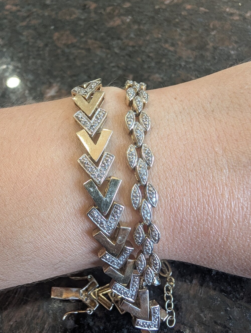 Two Gold Plated Bracelets